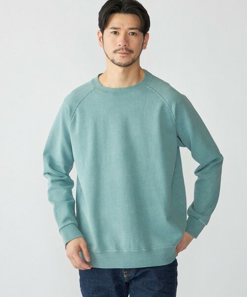 SHIPS / シップス Tシャツ | SHIPS: ハイツイスト フェード クルーネック ロングスリーブ スウェット(ライトブルー)