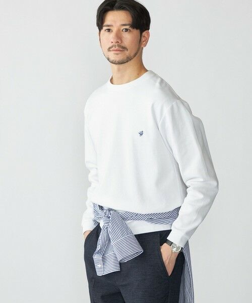 SHIPS / シップス Tシャツ | 【WEB限定】SHIPS:〈抗菌防臭〉ワンポイントロゴ ハイゲージバーズアイ ダブルフェイス 長袖Tシャツ | 詳細2