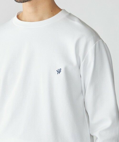 SHIPS / シップス Tシャツ | 【WEB限定】SHIPS:〈抗菌防臭〉ワンポイントロゴ ハイゲージバーズアイ ダブルフェイス 長袖Tシャツ | 詳細3