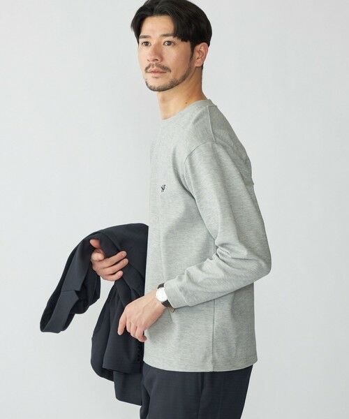 SHIPS / シップス Tシャツ | 【WEB限定】SHIPS:〈抗菌防臭〉ワンポイントロゴ ハイゲージバーズアイ ダブルフェイス 長袖Tシャツ | 詳細12