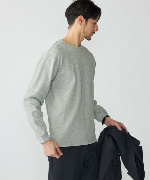 SHIPS / シップス Tシャツ | 【WEB限定】SHIPS:〈抗菌防臭〉ワンポイントロゴ ハイゲージバーズアイ ダブルフェイス 長袖Tシャツ | 詳細14