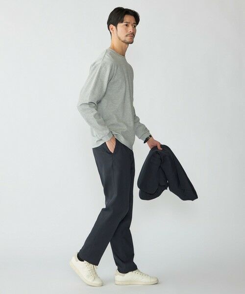 SHIPS / シップス Tシャツ | 【WEB限定】SHIPS:〈抗菌防臭〉ワンポイントロゴ ハイゲージバーズアイ ダブルフェイス 長袖Tシャツ | 詳細9