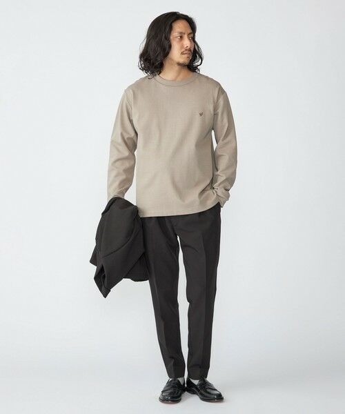 SHIPS / シップス Tシャツ | 【WEB限定】SHIPS:〈抗菌防臭〉ワンポイントロゴ ハイゲージバーズアイ ダブルフェイス 長袖Tシャツ | 詳細22