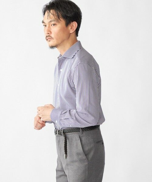 SHIPS / シップス Tシャツ | SHIPS: ジャージー ロンドンストライプ ワンピースカラー シャツ | 詳細7