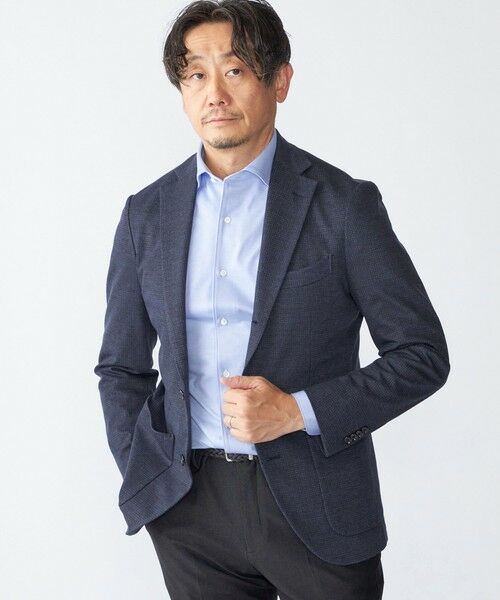 SHIPS / シップス Tシャツ | SHIPS: ジャージー サックス ソリッド ワンピースカラー シャツ | 詳細8