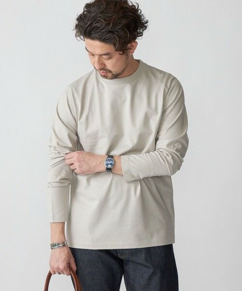 SHIPS / シップス Tシャツ | SHIPS: 抗菌・防臭 NANO-FINE(R) ハイゲージ クルーネック Tシャツ (ロンT) | 詳細9