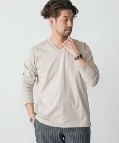 SHIPS / シップス Tシャツ | SHIPS: 抗菌・防臭 NANO-FINE(R) ハイゲージ Vネック Tシャツ (ロンT)