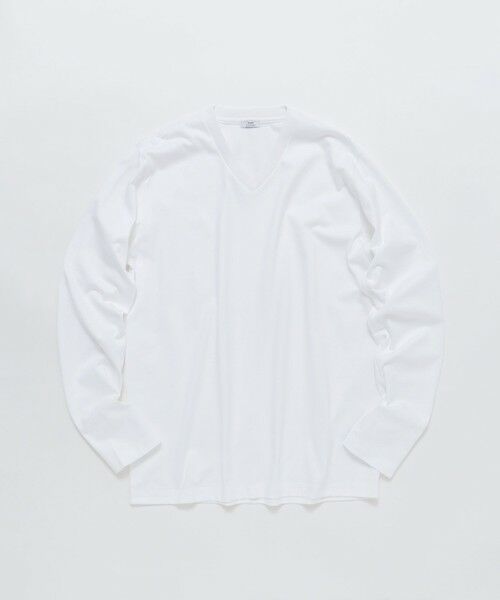 SHIPS / シップス Tシャツ | SHIPS: 抗菌・防臭 NANO-FINE(R) ハイゲージ Vネック Tシャツ (ロンT) | 詳細1