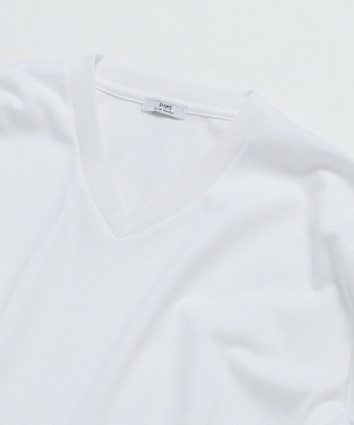 SHIPS / シップス Tシャツ | SHIPS: 抗菌・防臭 NANO-FINE(R) ハイゲージ Vネック Tシャツ (ロンT) | 詳細4