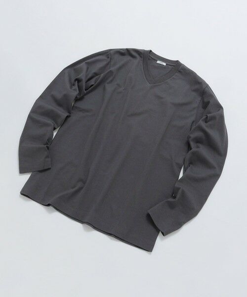 SHIPS / シップス Tシャツ | SHIPS: 抗菌・防臭 NANO-FINE(R) ハイゲージ Vネック Tシャツ (ロンT) | 詳細23