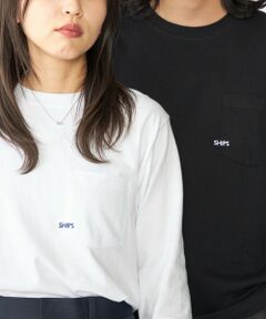 SHIPS / シップス Tシャツ | 【WEB限定】SHIPS: マイクロ SHIPSロゴ ポケット ロングスリーブ Tシャツ (ロンT)