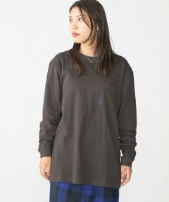 SHIPS / シップス Tシャツ | 【WEB限定】SHIPS: マイクロ SHIPSロゴ ポケット ロングスリーブ Tシャツ (ロンT)