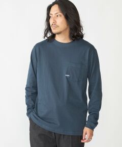 SHIPS / シップス Tシャツ | 【WEB限定】SHIPS: マイクロ SHIPSロゴ ポケット ロングスリーブ Tシャツ (ロンT)