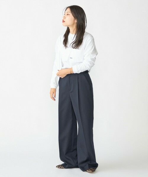 SHIPS / シップス Tシャツ | 【WEB限定】SHIPS: マイクロ SHIPSロゴ ポケット ロングスリーブ Tシャツ (ロンT) | 詳細3