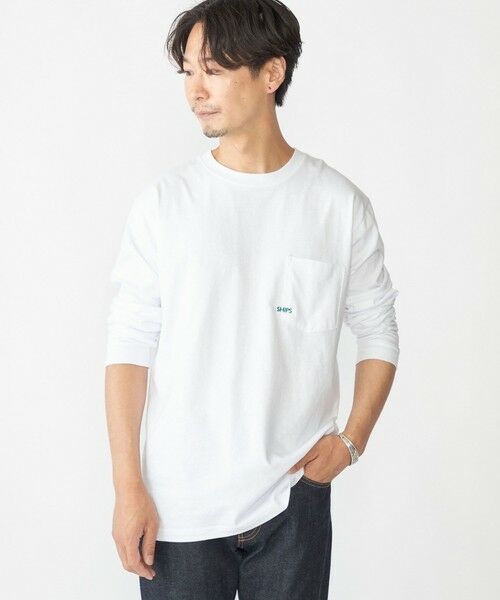 SHIPS / シップス Tシャツ | 【WEB限定】SHIPS: マイクロ SHIPSロゴ ポケット ロングスリーブ Tシャツ (ロンT) | 詳細15