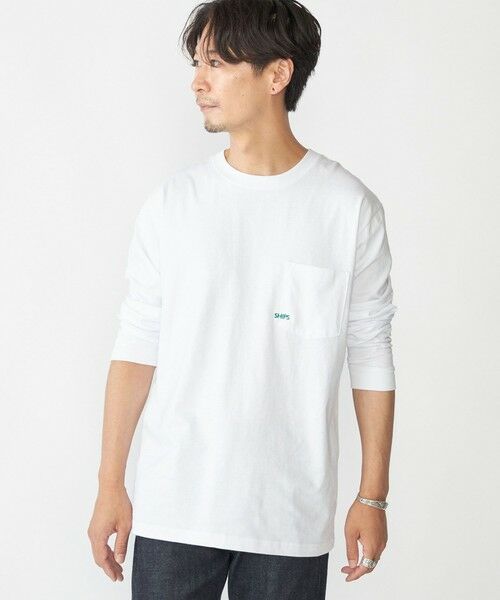 SHIPS / シップス Tシャツ | 【WEB限定】SHIPS: マイクロ SHIPSロゴ ポケット ロングスリーブ Tシャツ (ロンT) | 詳細16