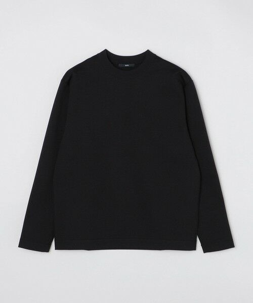 SHIPS / シップス Tシャツ | SHIPS: ハイゲージ クルーネック ダンボールニット 長袖Tシャツ(ブラック)