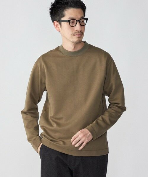 SHIPS / シップス Tシャツ | SHIPS: ハイゲージ クルーネック ダンボールニット 長袖Tシャツ(キャメル)