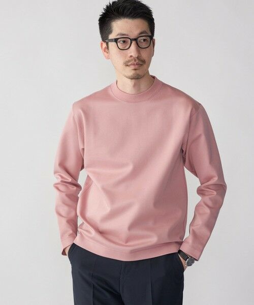 SHIPS / シップス Tシャツ | SHIPS: ハイゲージ クルーネック ダンボールニット 長袖Tシャツ(レッド系)