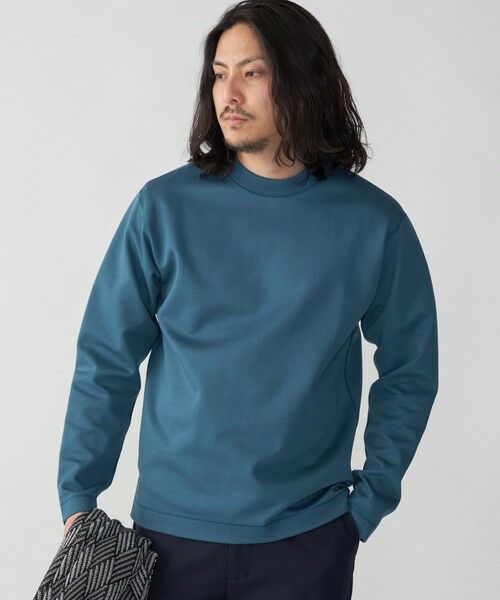 SHIPS / シップス Tシャツ | SHIPS: ハイゲージ クルーネック ダンボールニット 長袖Tシャツ(スカイブルー)