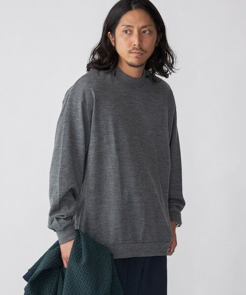SHIPS / シップス カットソー | SHIPS: 〈抗菌消臭〉 ミルドウール ジャージー モックネック 長袖 ニットソー | 詳細10