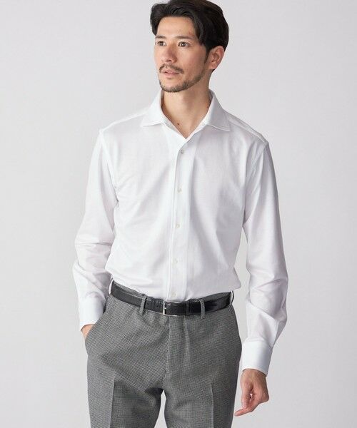 SHIPS / シップス シャツ・ブラウス | SHIPS: ALBINI ジャージー 無地 ワンピースカラー シャツ | 詳細2