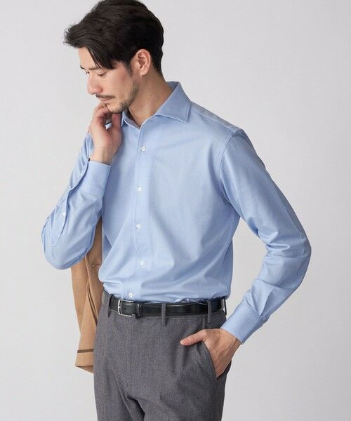 SHIPS / シップス シャツ・ブラウス | SHIPS: ALBINI ジャージー 無地 ワンピースカラー シャツ | 詳細10