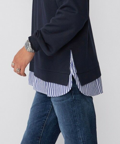 SHIPS / シップス シャツ・ブラウス | *SHIPS: シャツ レイヤード クルーネック スウェット | 詳細24