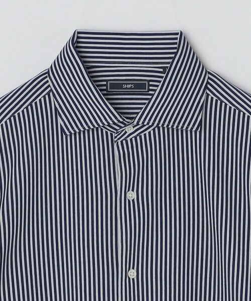 SHIPS / シップス Tシャツ | SHIPS: ジャージー ロンドンストライプ ワンピースカラー シャツ | 詳細4