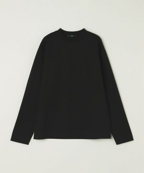 SHIPS / シップス Tシャツ | SHIPS: コットン ハイゲージ ポンチ ライト ロングスリーブ Tシャツ(ブラック)