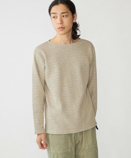 SHIPS / シップス Tシャツ | SHIPS: ローゲージ ピケ ボートネック カットソー(ナチュラル)