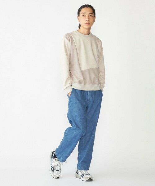 SHIPS / シップス Tシャツ | SHIPS:〈洗濯機可能〉パネル ポリエステル スエード ドッキング  ロングスリーブ Tシャツ | 詳細1