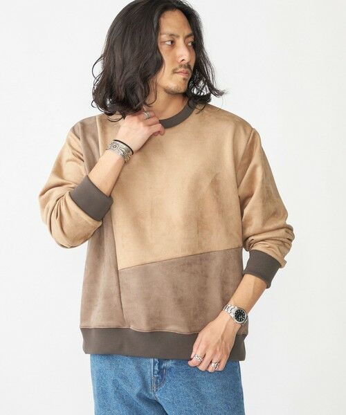 SHIPS / シップス Tシャツ | SHIPS:〈洗濯機可能〉パネル ポリエステル スエード ドッキング  ロングスリーブ Tシャツ | 詳細6