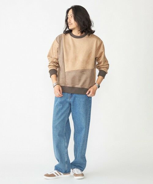 SHIPS / シップス Tシャツ | SHIPS:〈洗濯機可能〉パネル ポリエステル スエード ドッキング  ロングスリーブ Tシャツ | 詳細5