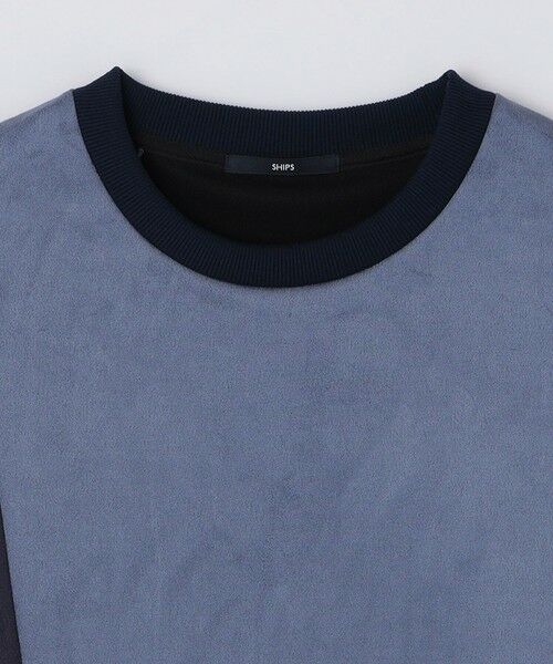 SHIPS / シップス Tシャツ | SHIPS:〈洗濯機可能〉パネル ポリエステル スエード ドッキング  ロングスリーブ Tシャツ | 詳細18
