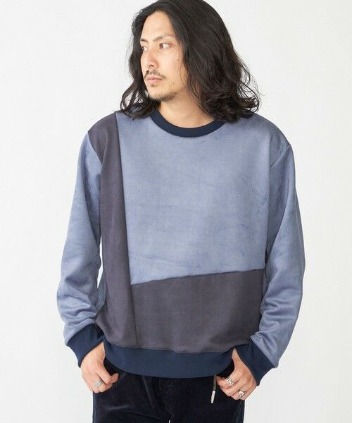 SHIPS / シップス Tシャツ | SHIPS:〈洗濯機可能〉パネル ポリエステル スエード ドッキング  ロングスリーブ Tシャツ | 詳細13