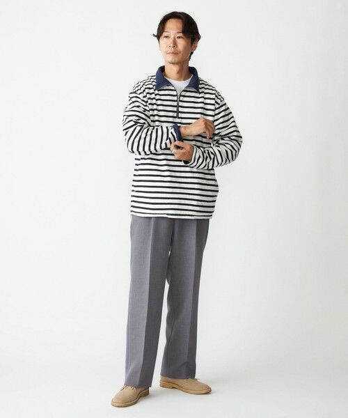 SHIPS / シップス Tシャツ | SHIPS: リバーシブル ボーダー フリース ハーフジップ プルオーバー | 詳細2