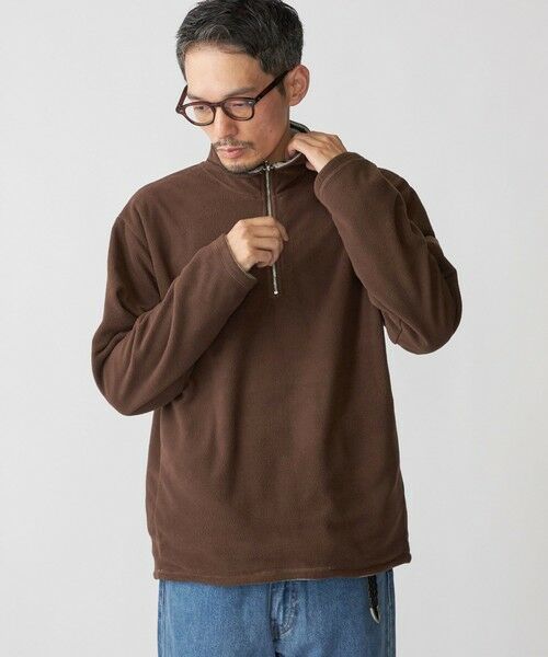 SHIPS / シップス Tシャツ | SHIPS: リバーシブル ボーダー フリース ハーフジップ プルオーバー | 詳細17