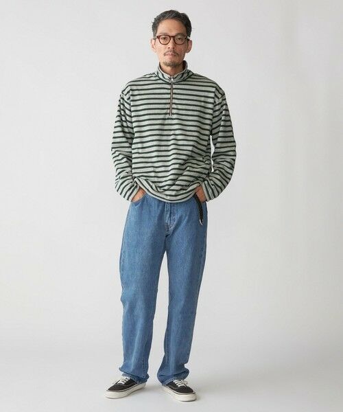 SHIPS / シップス Tシャツ | SHIPS: リバーシブル ボーダー フリース ハーフジップ プルオーバー | 詳細8