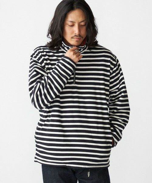 SHIPS / シップス Tシャツ | SHIPS: リバーシブル ボーダー フリース ハーフジップ プルオーバー | 詳細29