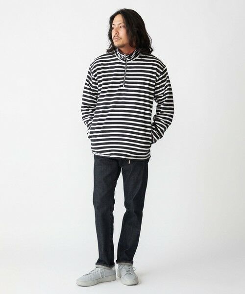 SHIPS / シップス Tシャツ | SHIPS: リバーシブル ボーダー フリース ハーフジップ プルオーバー | 詳細27