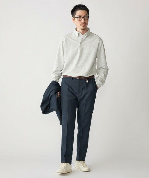 SHIPS / シップス ポロシャツ | 【WEB限定】SHIPS: 吸水速乾・UVケア Drymix(R)ワンポイントロゴ ボタンダウン 長袖ポロシャツ | 詳細1