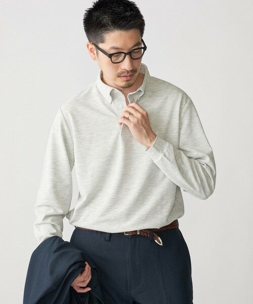 SHIPS / シップス ポロシャツ | 【WEB限定】SHIPS: 吸水速乾・UVケア Drymix(R)ワンポイントロゴ ボタンダウン 長袖ポロシャツ | 詳細3