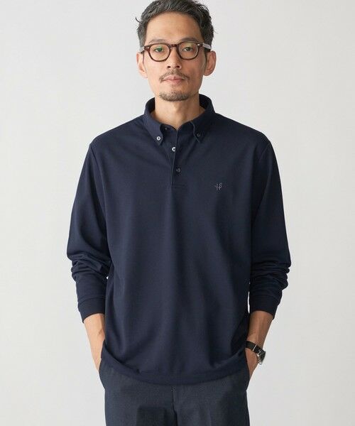 SHIPS / シップス ポロシャツ | 【WEB限定】SHIPS: 吸水速乾・UVケア Drymix(R)ワンポイントロゴ ボタンダウン 長袖ポロシャツ | 詳細30