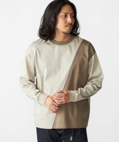 SHIPS / シップス Tシャツ | SHIPS: カラースラント パネル 長袖 Tシャツ
