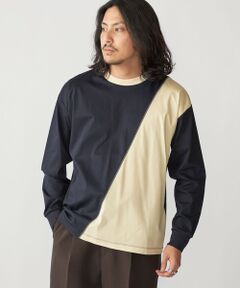 SHIPS / シップス Tシャツ | SHIPS: カラースラント パネル 長袖 Tシャツ