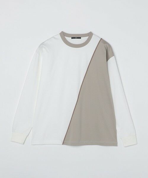 SHIPS / シップス Tシャツ | SHIPS: カラースラント パネル 長袖 Tシャツ | 詳細4