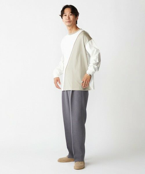 SHIPS / シップス Tシャツ | SHIPS: カラースラント パネル 長袖 Tシャツ | 詳細2