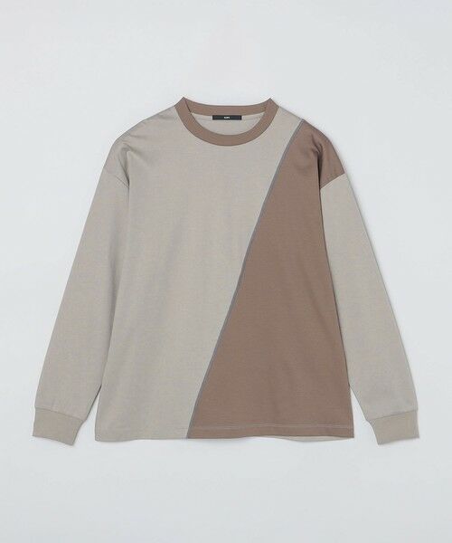 SHIPS / シップス Tシャツ | SHIPS: カラースラント パネル 長袖 Tシャツ | 詳細9