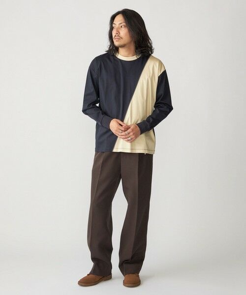 SHIPS / シップス Tシャツ | SHIPS: カラースラント パネル 長袖 Tシャツ | 詳細16